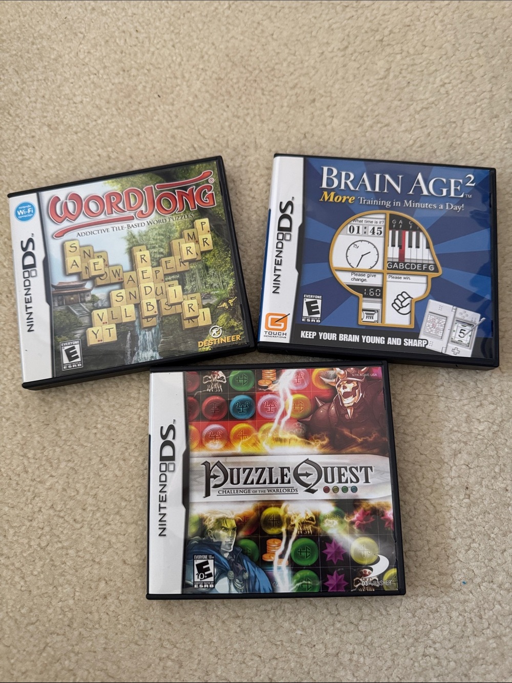 Nintendo DS Game Cartridges, lot of 3